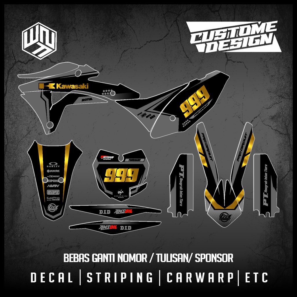 decal klx gordon full body gold keren