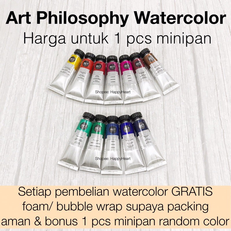 Jual Art Philosophy Watercolor Share Tube Minipan Cat Air Indonesia|Shopee Indonesia