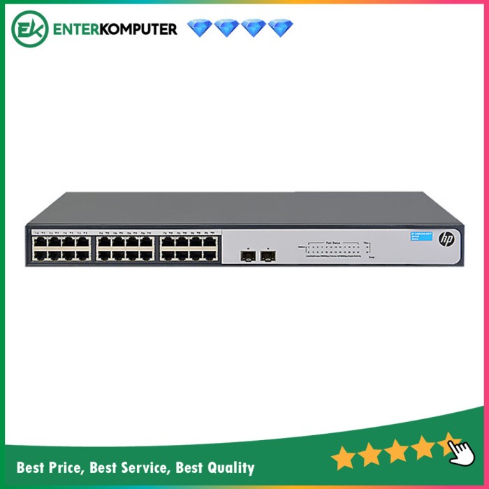 Networking HP V1420-24G-2SFP Gigabit Unmanaged Switch 24 x 10/100/1000 ports - JH017A