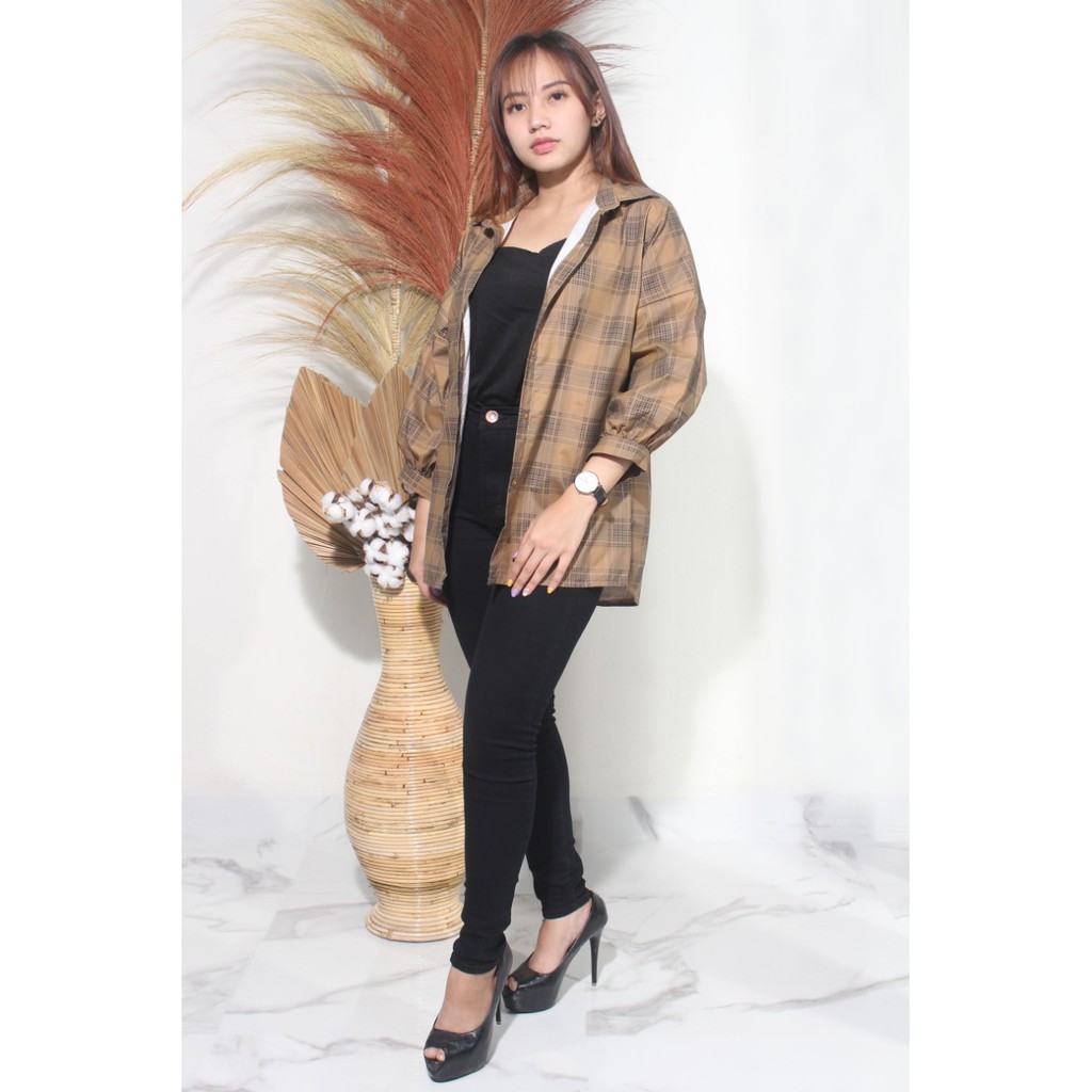 RX Fashion - Kemeja Guilen Oversize Shirt // Oslin Oversize -R1-CREAM