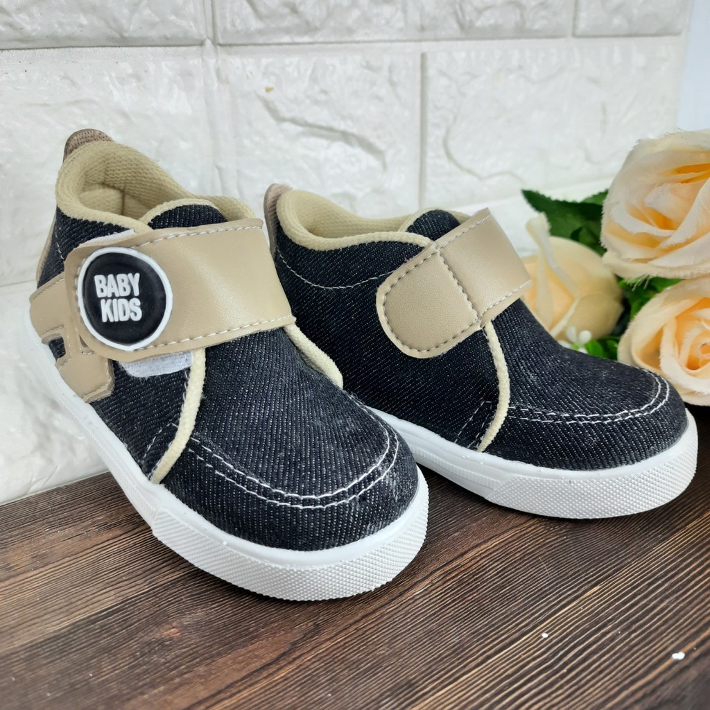 [TAMAN SEPATUKU] SEPATU TRENDY MURAH SNEAKER DENIM ANAK LAKI-LAKI  1-6 TAHUN CAX09