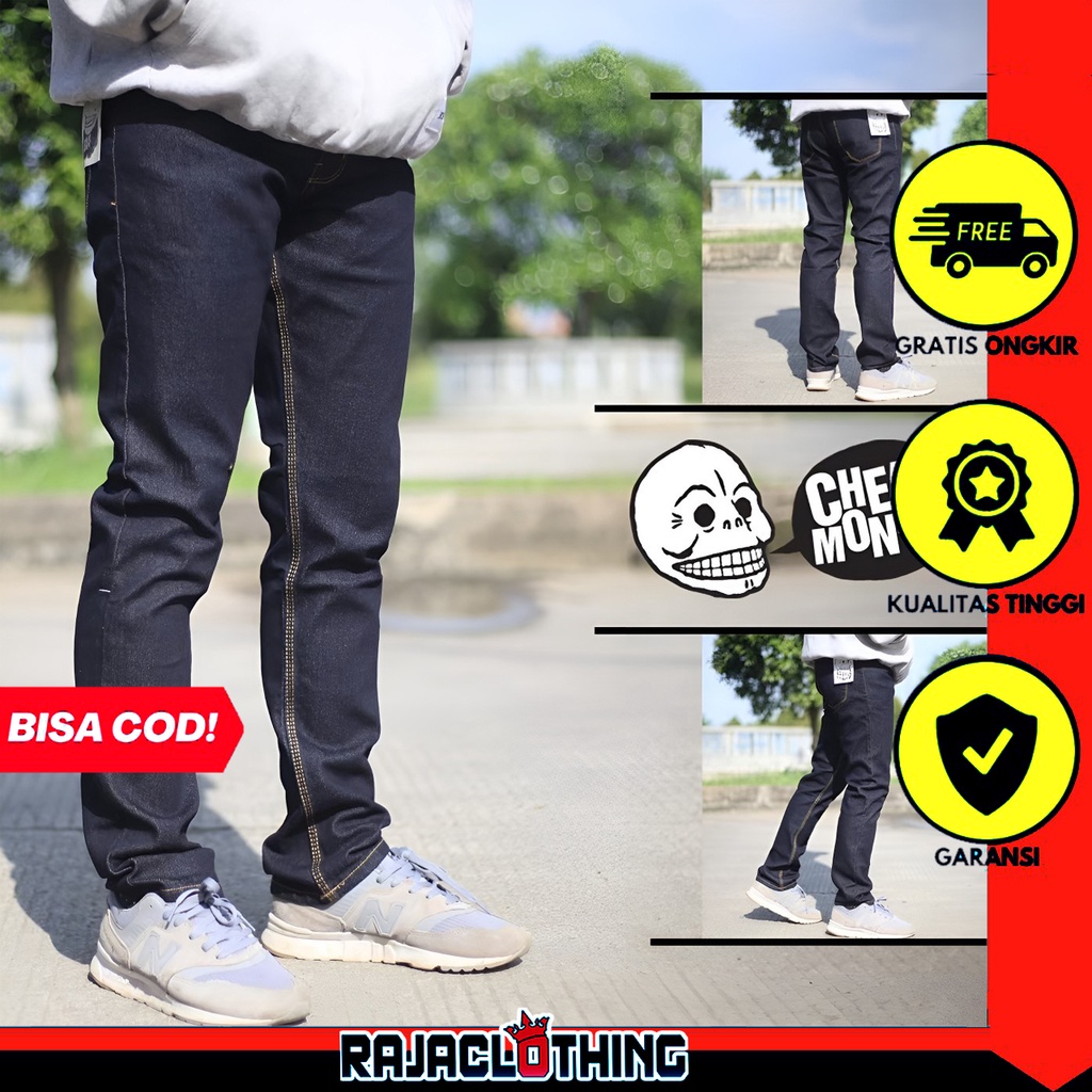 RCL - Celana Panjang Navy Jeans Cheap Monday Pensil Strecth Slimfit Skinny Pria Cheap Monday S.M.L.XL 27 s/d 34 27 s/d 34