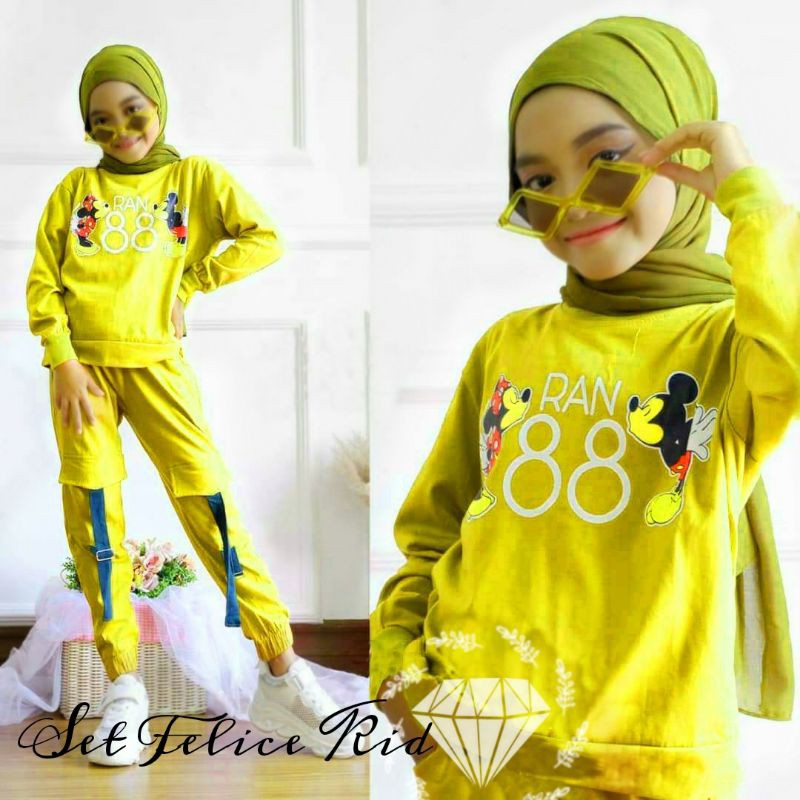 SET CELANA FELICE KID ANAK, BABYTERRY, SETELAN