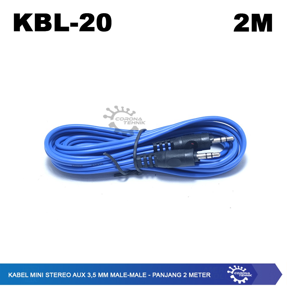 Panjang 2 Meter - Kabel Mini Stereo AUX 3,5 mm Male-Male