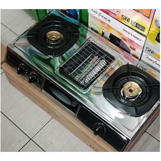 RINNAI RI 524 E KOMPOR GAS 2 TUNGKU + GRILL PANGGANGAN API BESAR / RI524E