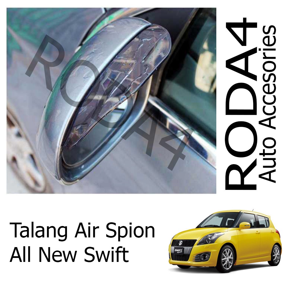 Talang Air / Mika Pelindung Spion Mobil dari Hujan (1 Set Isi 2) All New Swift