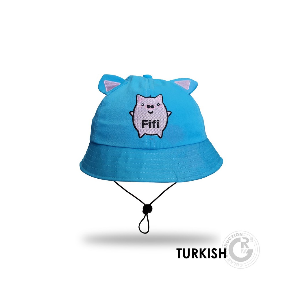 Topi bucket Anak Tali terbaru karakter squishy pats ADA TALI