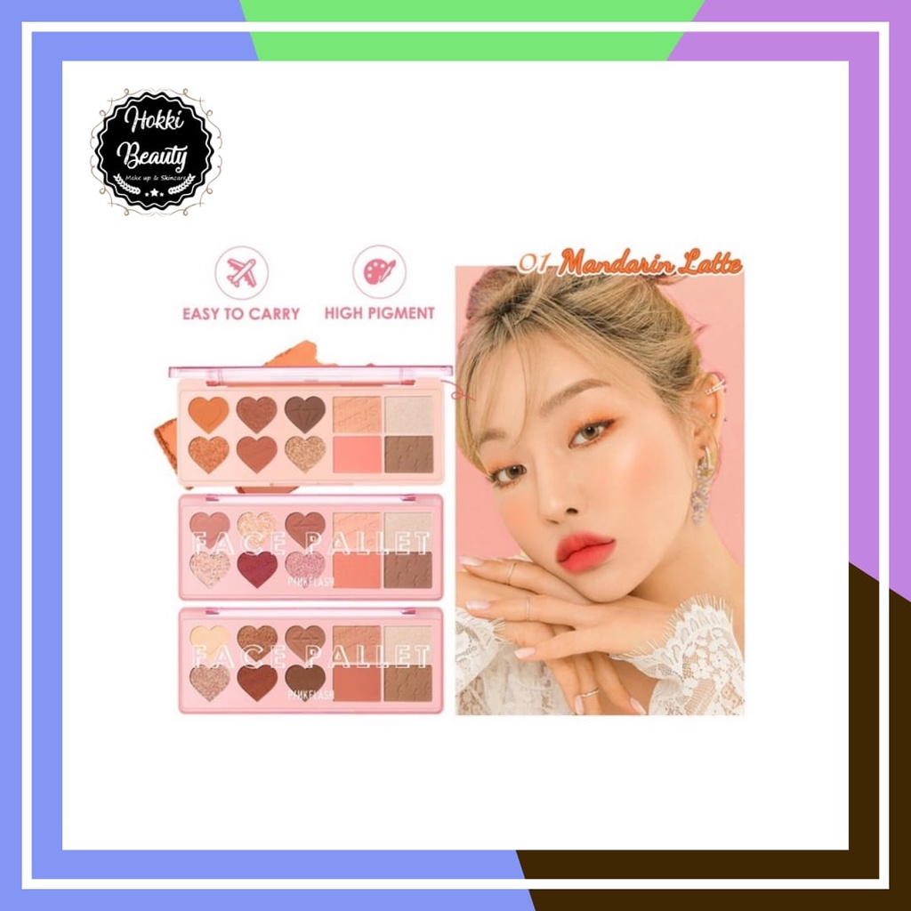 PINKFLASH OhMyLove 4 in 1 Multiple Face Palette Eyeshadow &amp; Blush &amp; Highlighter &amp; Contour (M02)