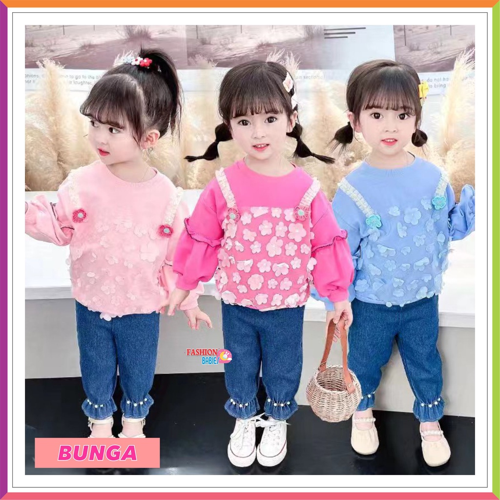 SETELAN BAYI PEREMPUAN IMPORT CELANA JEANS ❤ FashionBabies ❤