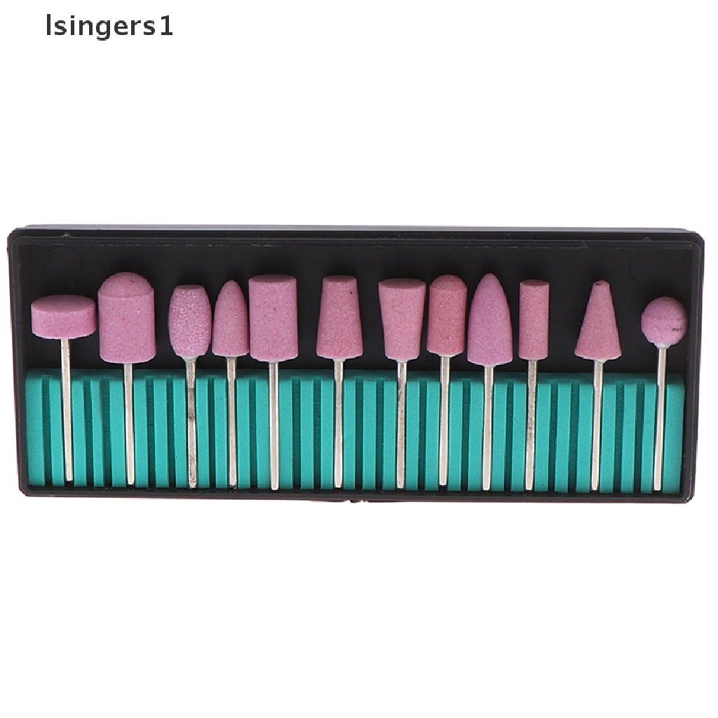 (lsingers1) 12pcs Mata Bor Kikir Kuku Ukuran 2.35 mm Untuk nail art