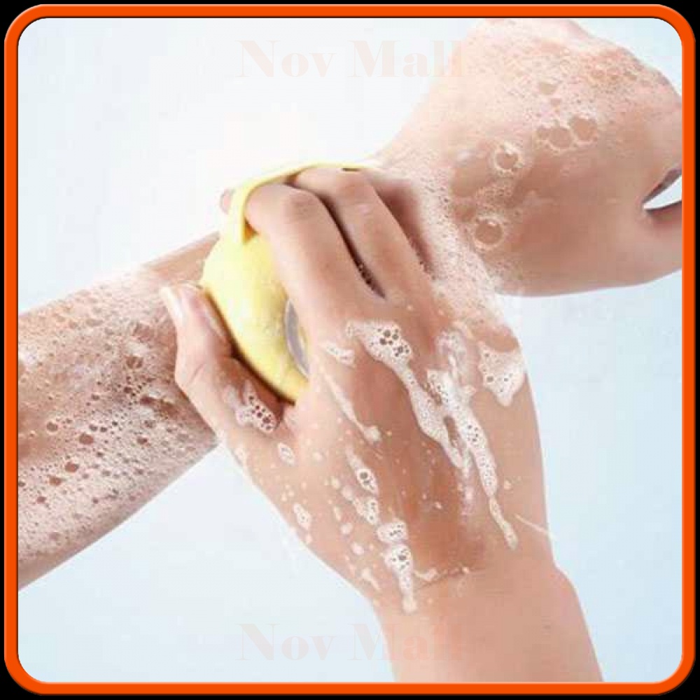Sikat Mandi Badan Bath Brush Silicone Soap Container - BBM985