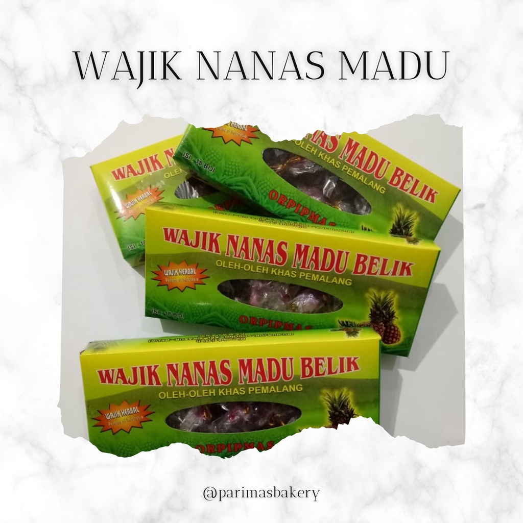 

WAJIK NANAS MADU DUS wajik herbal buah nanas madu khas pemalang