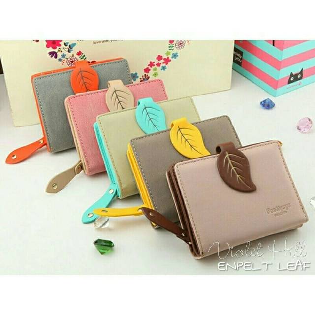 DOMPET WANITA SERI DAUN - dompet lipat wanita KOREAN  FASHION WALLET