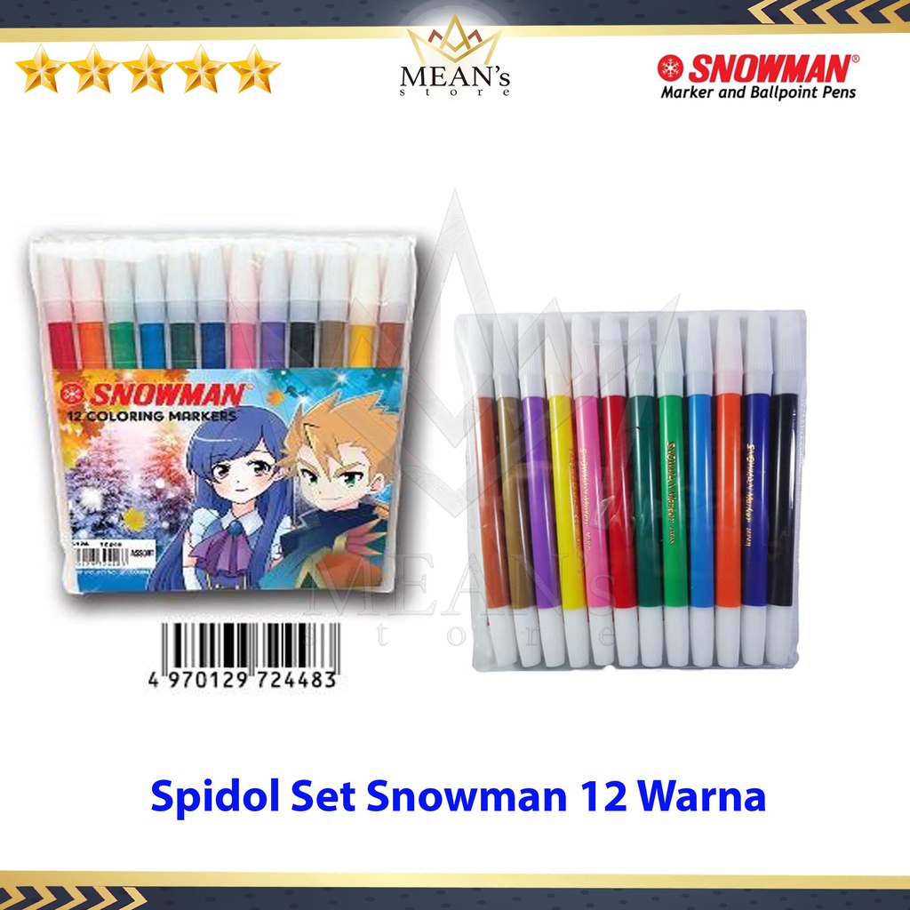 

Spidol Snowman 12 Warna PW-12A / Spidol Set 12 Warna PW 12A