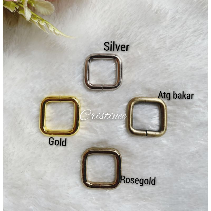 Ring kotak uk 2 cm ( 12 pcs)