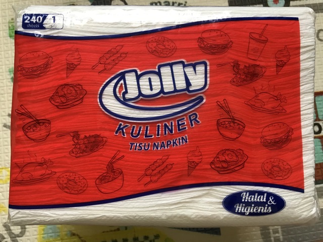tissue jolly kuliner napkin isi 240 sheets 1ply