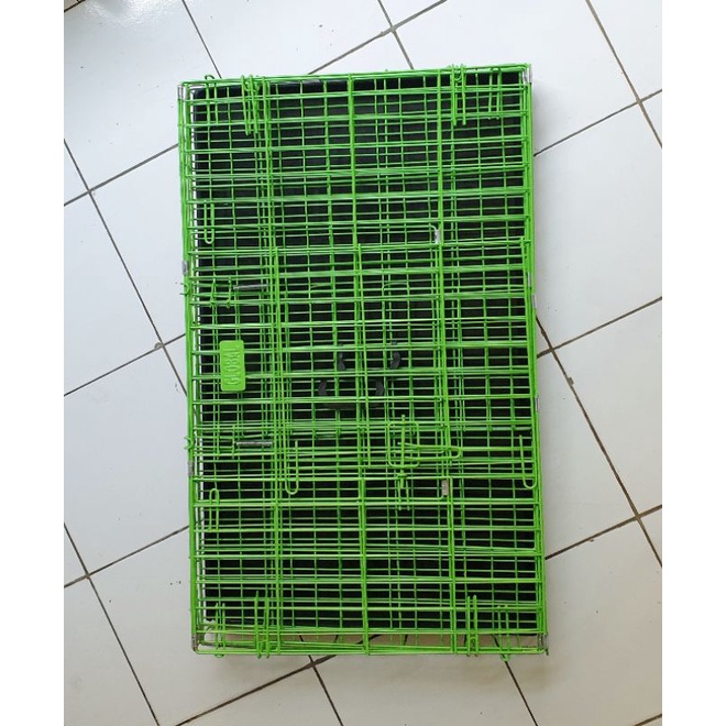 Kandang  Besi Lipat Tebal Size XL (92cm x 56cm x 66cm) Kucing / Anjing / Kelinci-Hijau