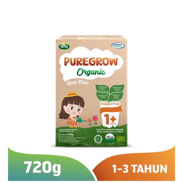 Puregrow Susu Pertumbuhan 1+ Girl Plain 720g