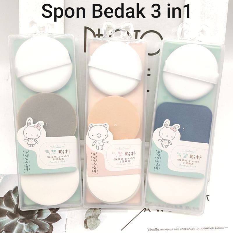 Sponge Make up Lengkap 1set isi 6pcs  Sponge Make Up Spon Bedak Spons Pembersih Wajah Spons Foundati