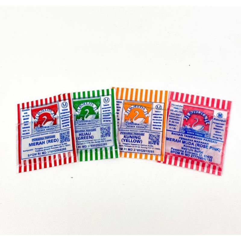 

GINCU ANGSA SACHET / PEWARNA MAKANAN DJELITA SACHET / PEWARNA MAKANAN BUBUK SACHET (4 sachet)