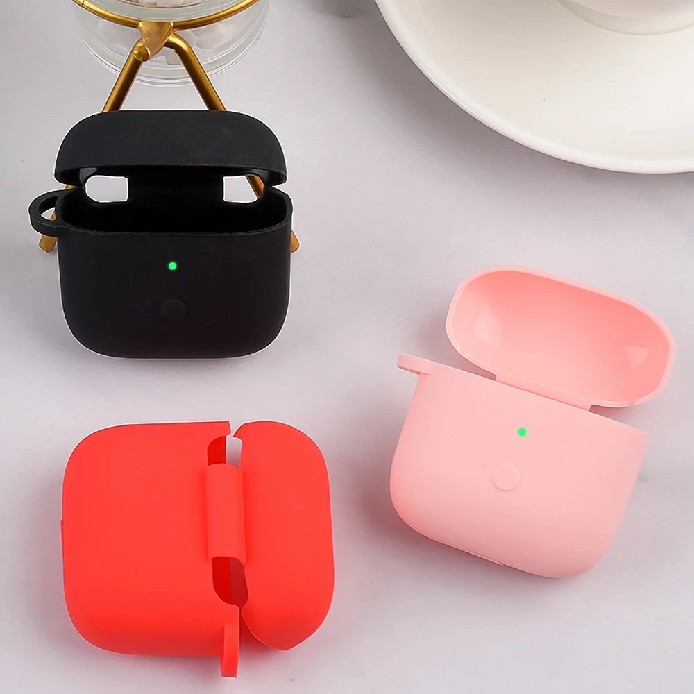 1pc Casing Soft Case Xiaomi Redmi Buds 3 Bahan Silikon TPU Dengan Kait