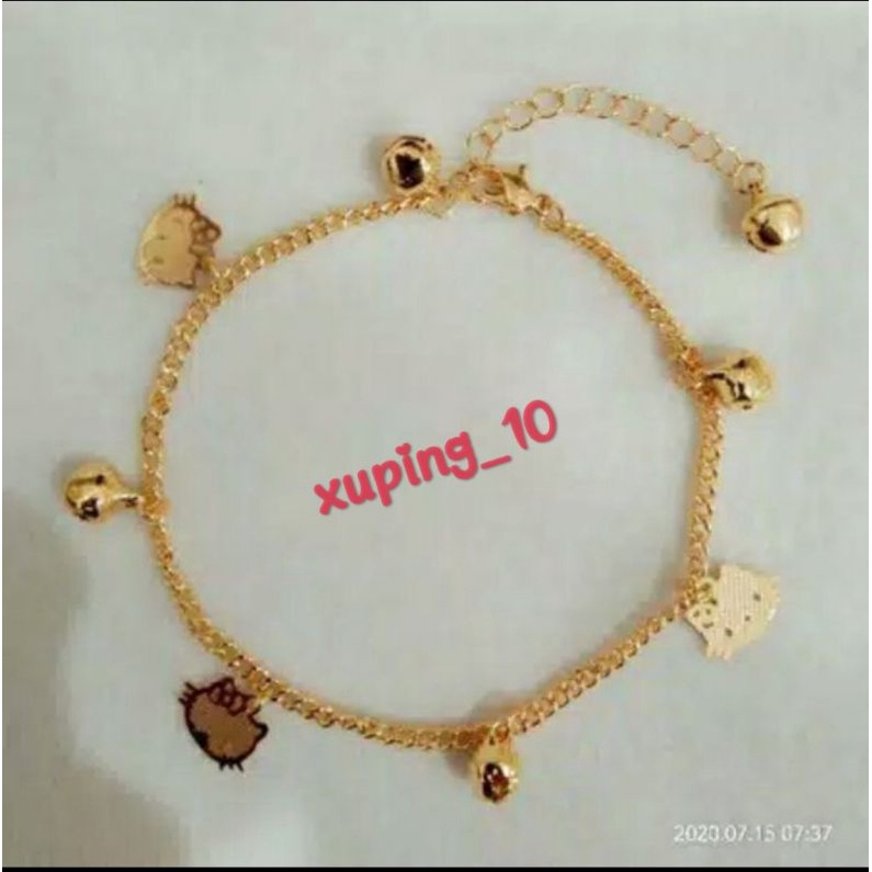 gelang kaki polos hello Kitty