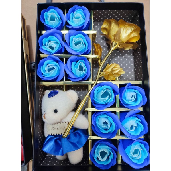 Kado Kotak Bunga Mawar Boneka Hadiah Valentine Gift Ultah Ibu Istri Pacar Ulang Tahun Kekasih Rose Box Flower Buket Bunga