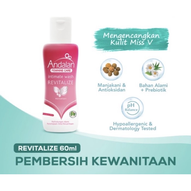 Andalan revitalize intimate wash 60 ml ( pembersih area kewanitaan )