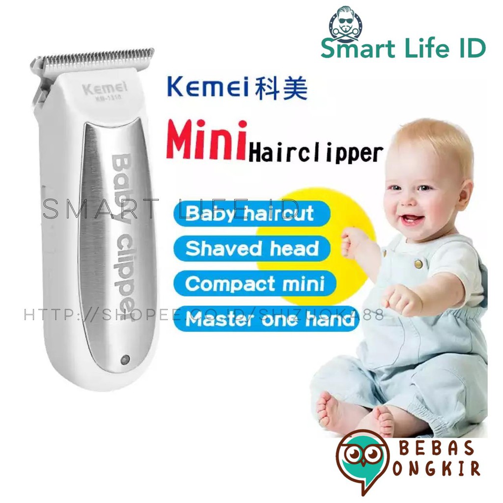 Kemei KM 1318 Alat Cukur Rambut Cukuran Bayi Anak Elektrik Baby Hair Clipper Trimmer Razor KM-1318