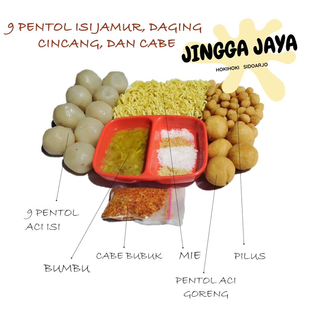 

BOCI ISI PENTOL ISI JAMUR DAGING PEDAS BIJI BASO ACI INSTAN BAKSO ACI