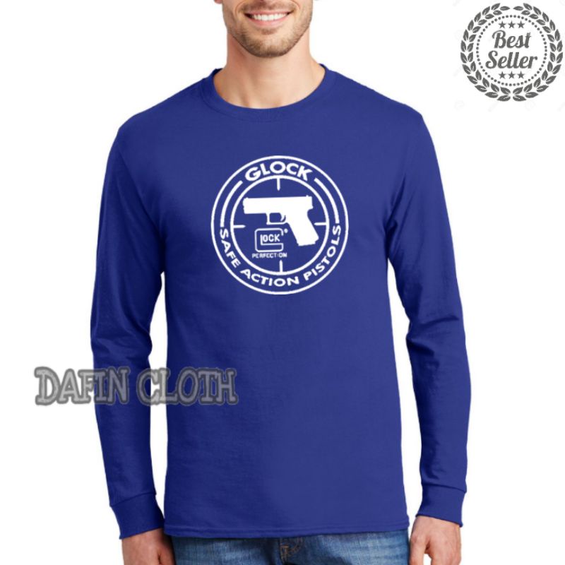 Tshirt Baju Kaos Pria Lengan Panjang Glock Terlaris