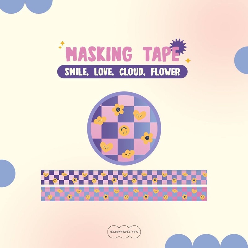 

MASKING TAPE/ WASHI TAPE SMILE PATTERN CUTE DECORATION