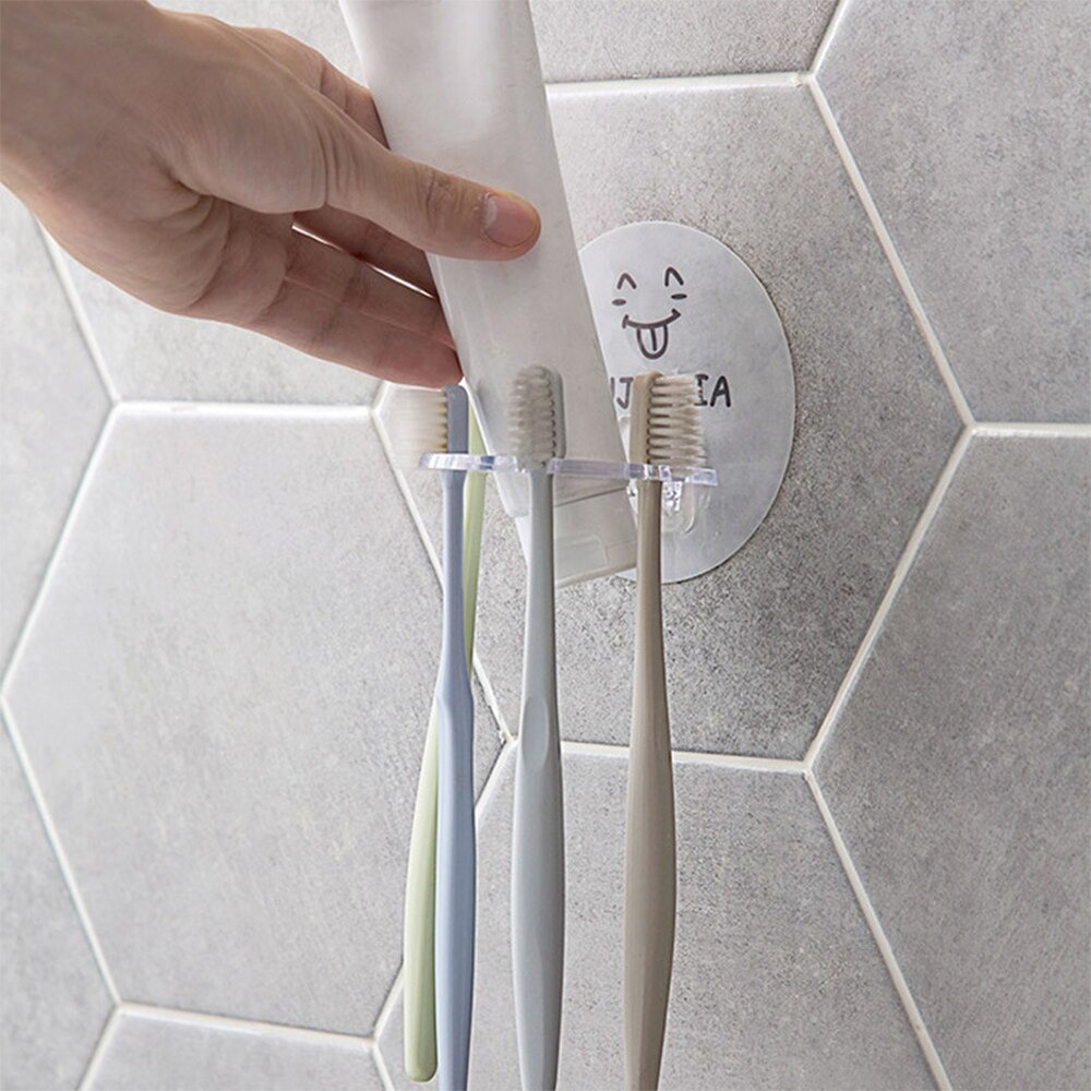 Rak Tempel Sikat Gigi Odol / Rak Tempel Sikat Gigi Odol Dapur Kamar Mandi Wall Mounted Toothbrush Holder