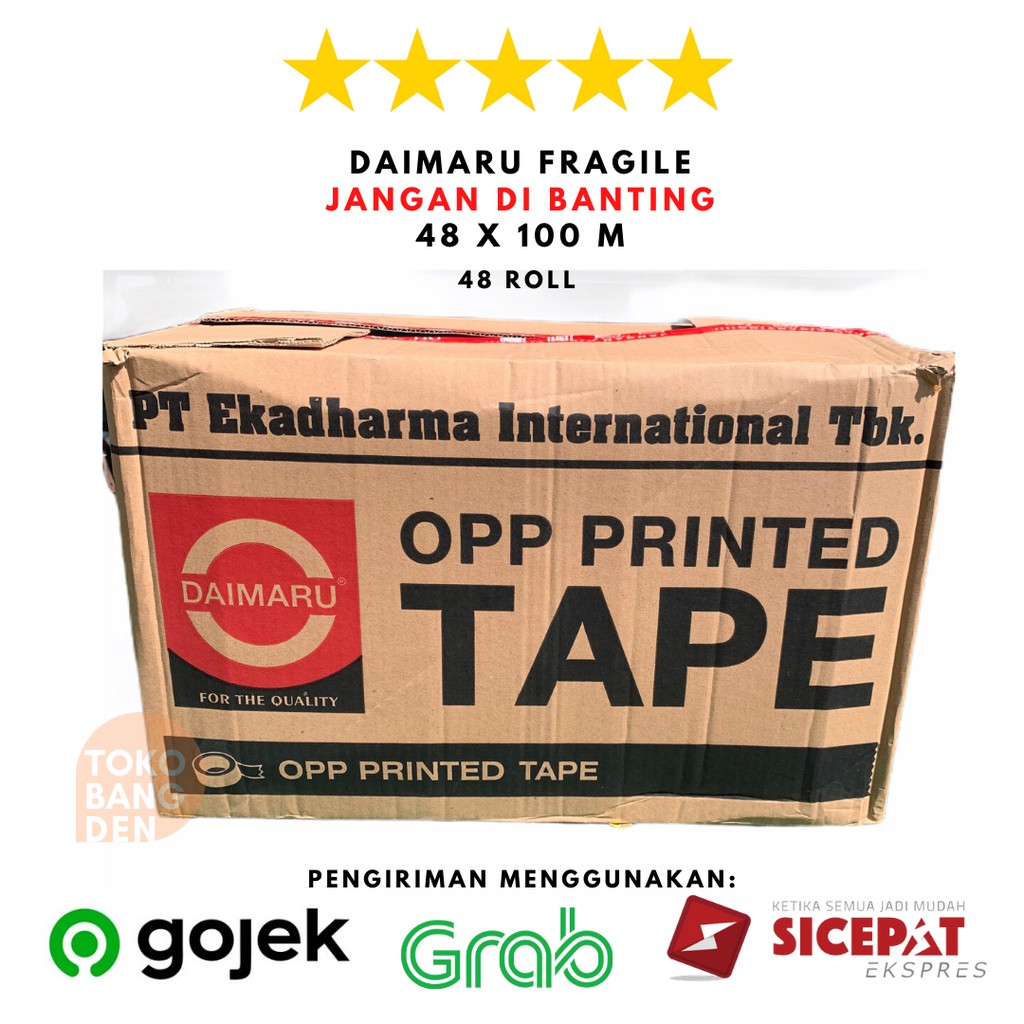 

LAKBAN FRAGILE 1 DUS 48 ROLL (JANGAN DI BANTING)