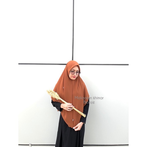 [COD] MALAYSIAN KHIMAR MATERIAL BABYDOLL ARMANY BY RURIHIJABSYARI-Bronze/caramel tua