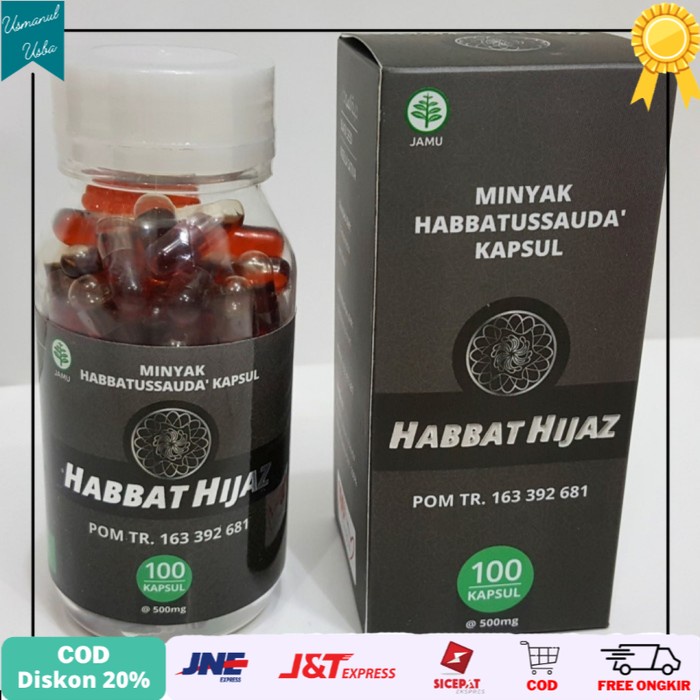 

❤COD❤ Habbat Hijaz Isi 200 kapsul |Kapsul Minyak