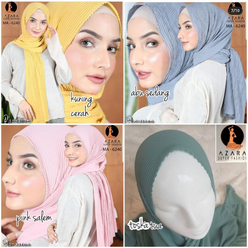 MURAH ! PASHMINA PLISKET DUYUNG CERUTY UNO BAHAN CERUTY PREMIUM AZARA JILBAB HIJAB KERUDUNG