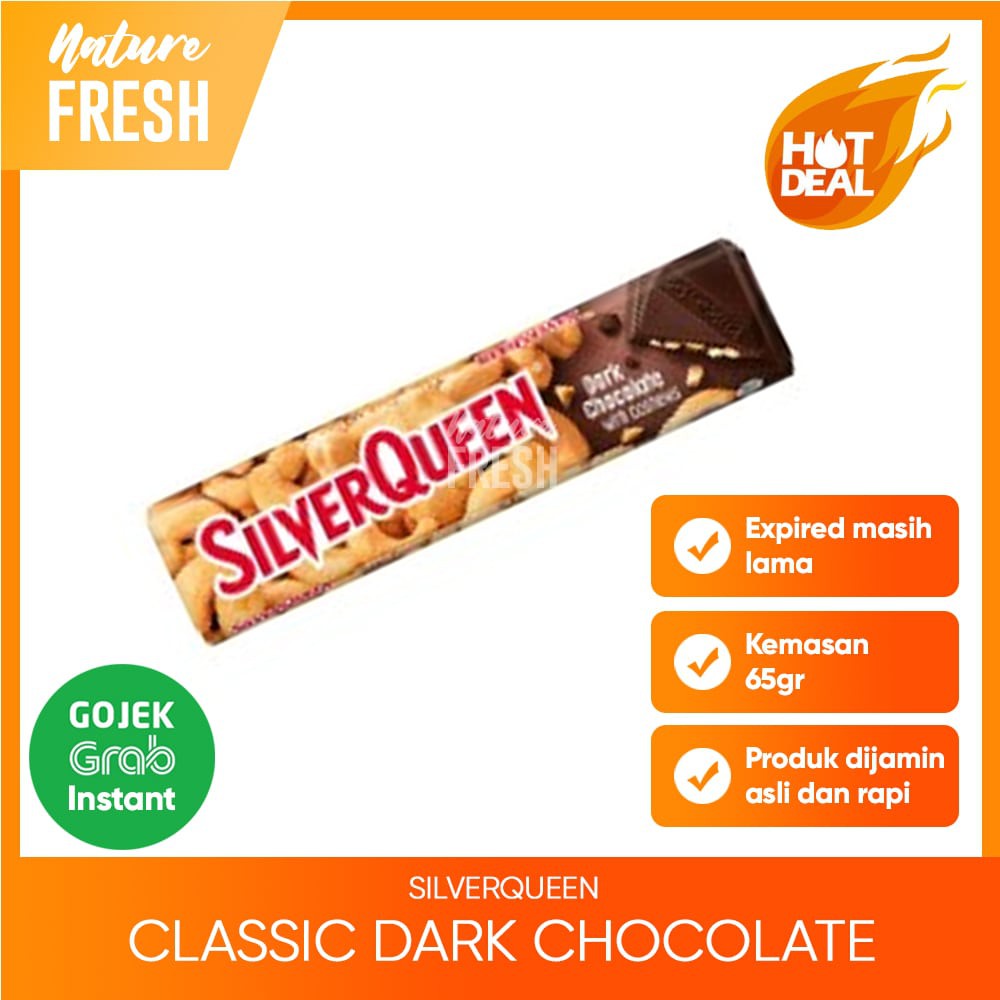 SilverQueen Cashew Almond Fruit Crispy Dark White Coklat Classic