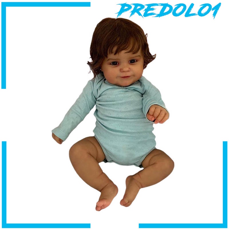 (Predolo1) Mainan Boneka Bayi Perempuan Reborn 49cm Bahan Silikon Lembut Handmade