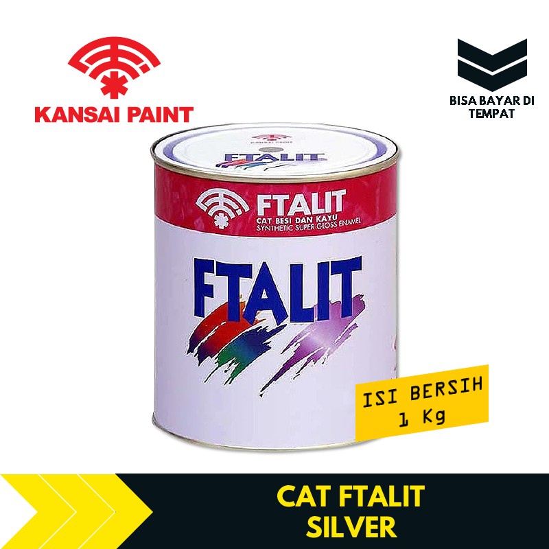 

Cat Minyak Kayu Dan Besi Ftalit Kansai Paint Warna Silver 1Kg TBMS904