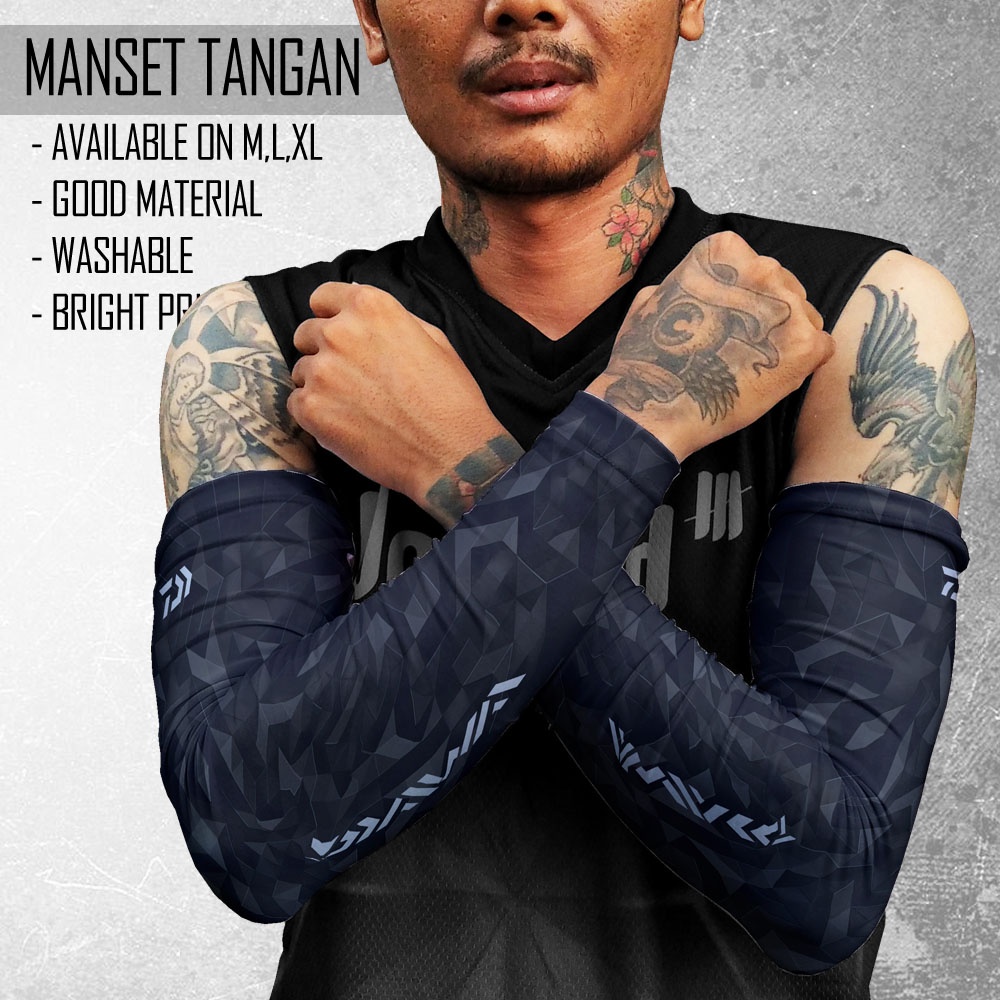 Manset Tangan Arm Sleeve Deker Lengan Pria Wanita Mancing Elastis 115 - Deker Tangan Voli