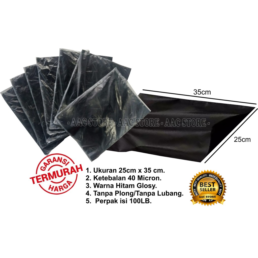 Plastik Packing Online Tanpa Plong 25x35 dan 30x40 Isi 100 lembar