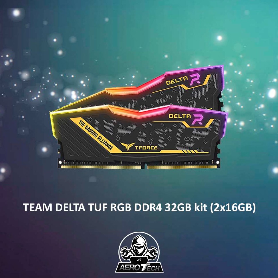 MEMORY TEAM DELTA TUF RGB 32 GB (2x16GB) PC25600 3200Mhz