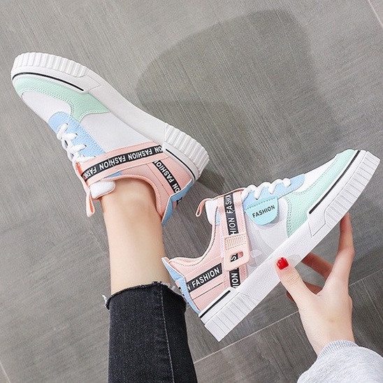 Sepatu Sneakers Korean Style Perempuan Import Color Full Sneaker Perempuan Terbaru 2022 SP-186