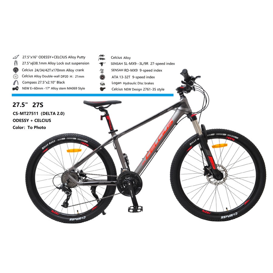 Sepeda Gunung | MTB Celcius Odessy DELTA ALLOY FRAME 27.5" - 27 speed