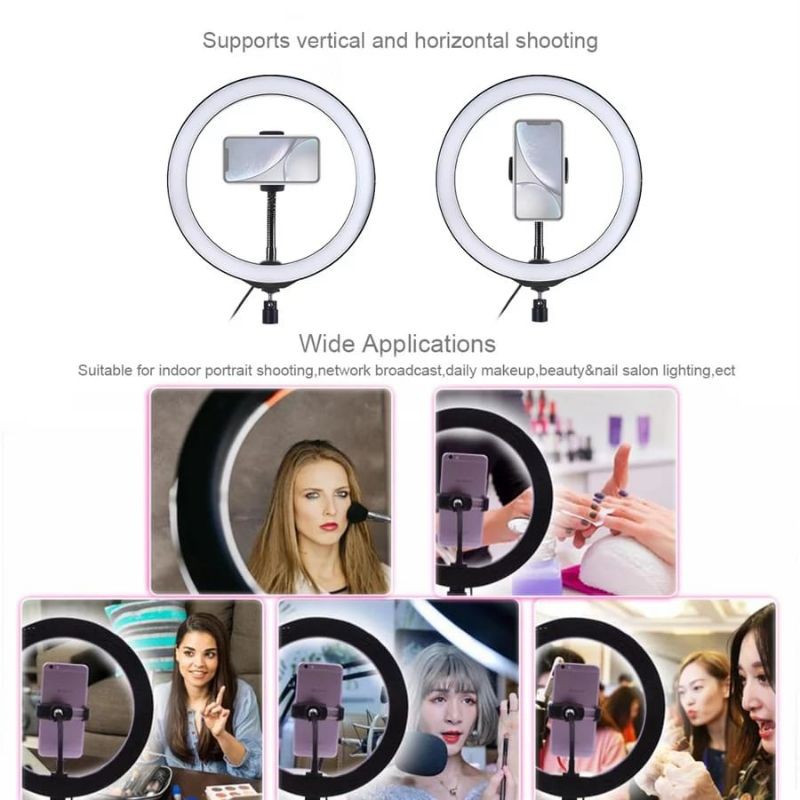 PROMO FREE TRIPOD..Lampu LED Ring Light 26 cm / Lampu Tik Tok