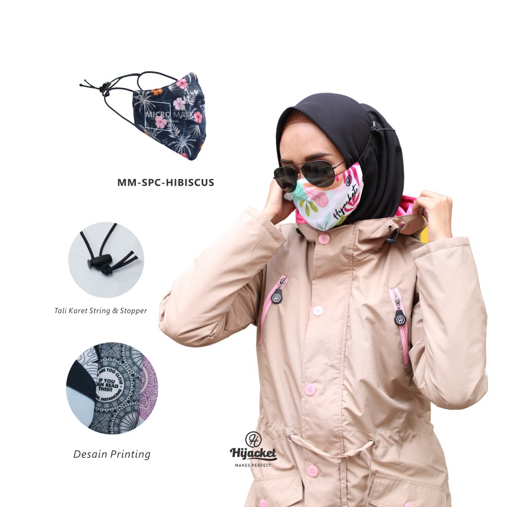 Full Motif colour 2ply Face mask Non Medical Disposable Mask full Black Face Mask Hibiscus Series-2