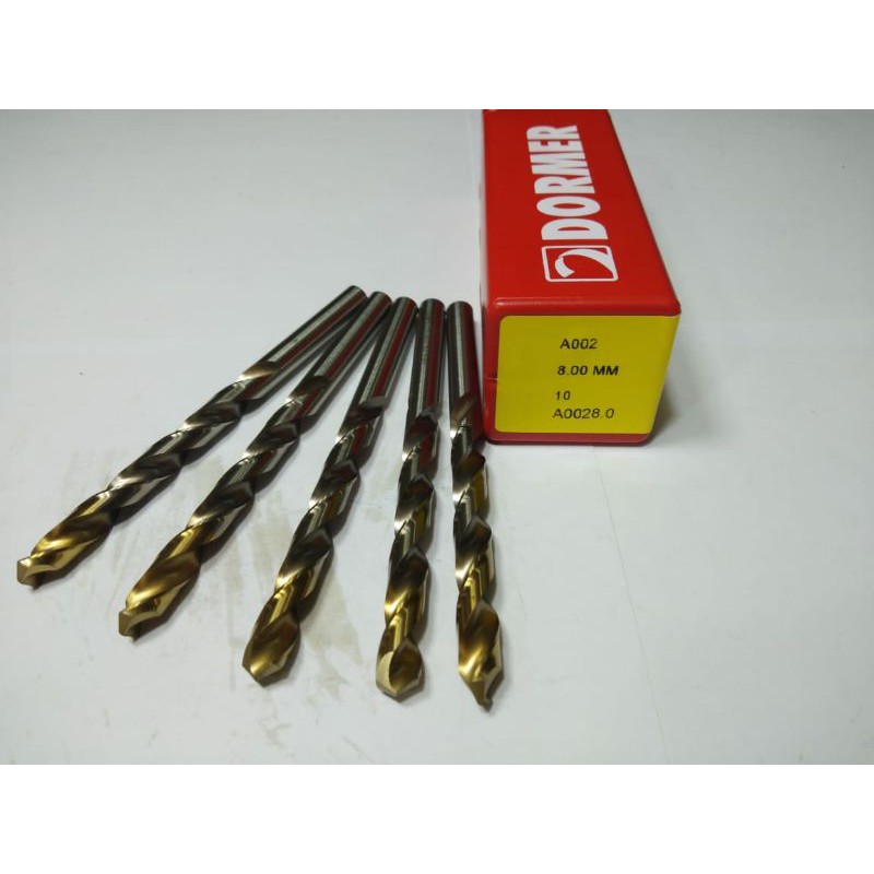 mata bor besi Dormer 8mm putih Hss jobber
