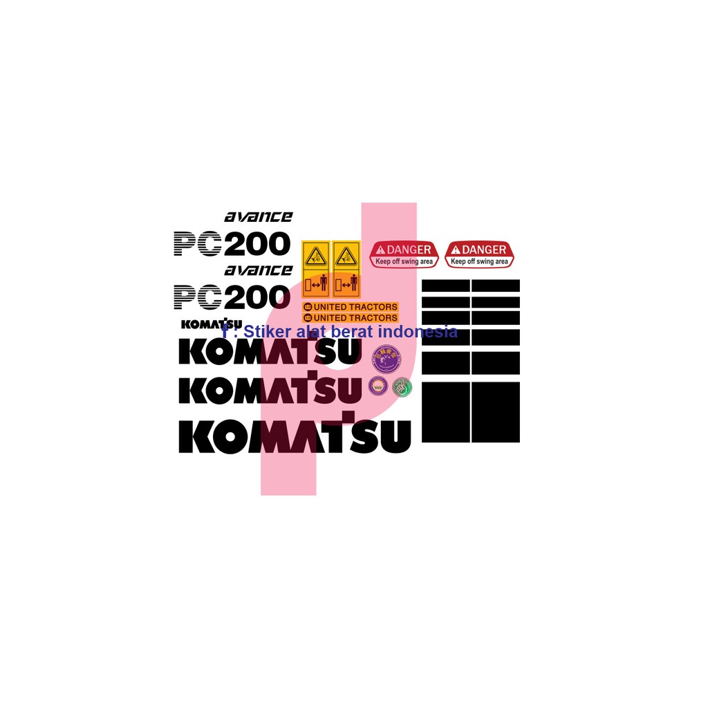 STIKER KOMATSU PC200-6