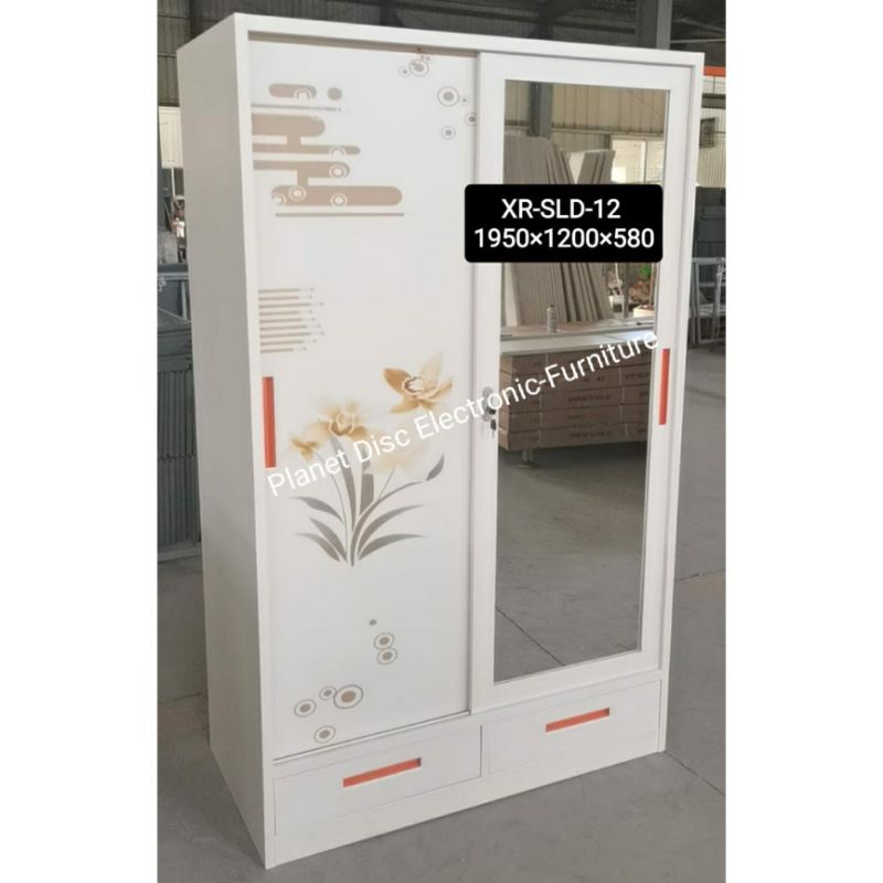 Lemari Pakaian Plat Besi Sliding Lemari anti rayap lemari tahan banjir lemari besi